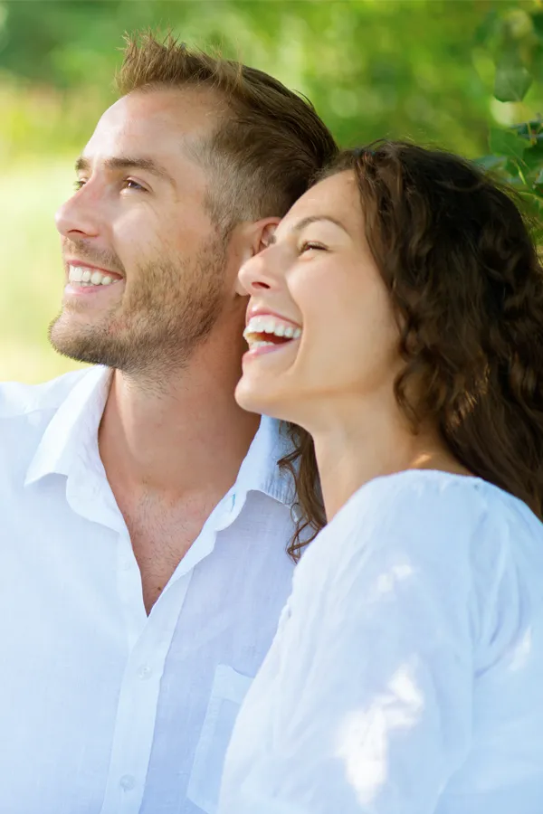 Exosome-Facial-Treatment Couple smiling looking from receiving exosome facial therapy from Regenerative Medical Institute in Greenville.